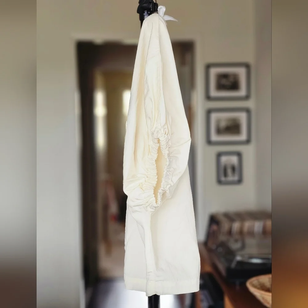 Anthropologie Balloon Sleeve Ivory Blouse